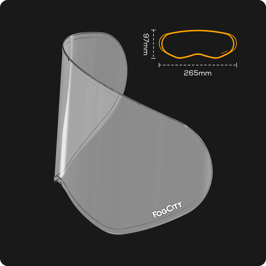 Lamina fogcity easy enduro anti empañamiento para casco moto universal - Imagen 4