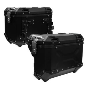 MALETAS LATERALES PARA MOTO 4RS V40S 85 LITROS ALUMINIO NEGRA UNIVERSAL DESMONTABLES