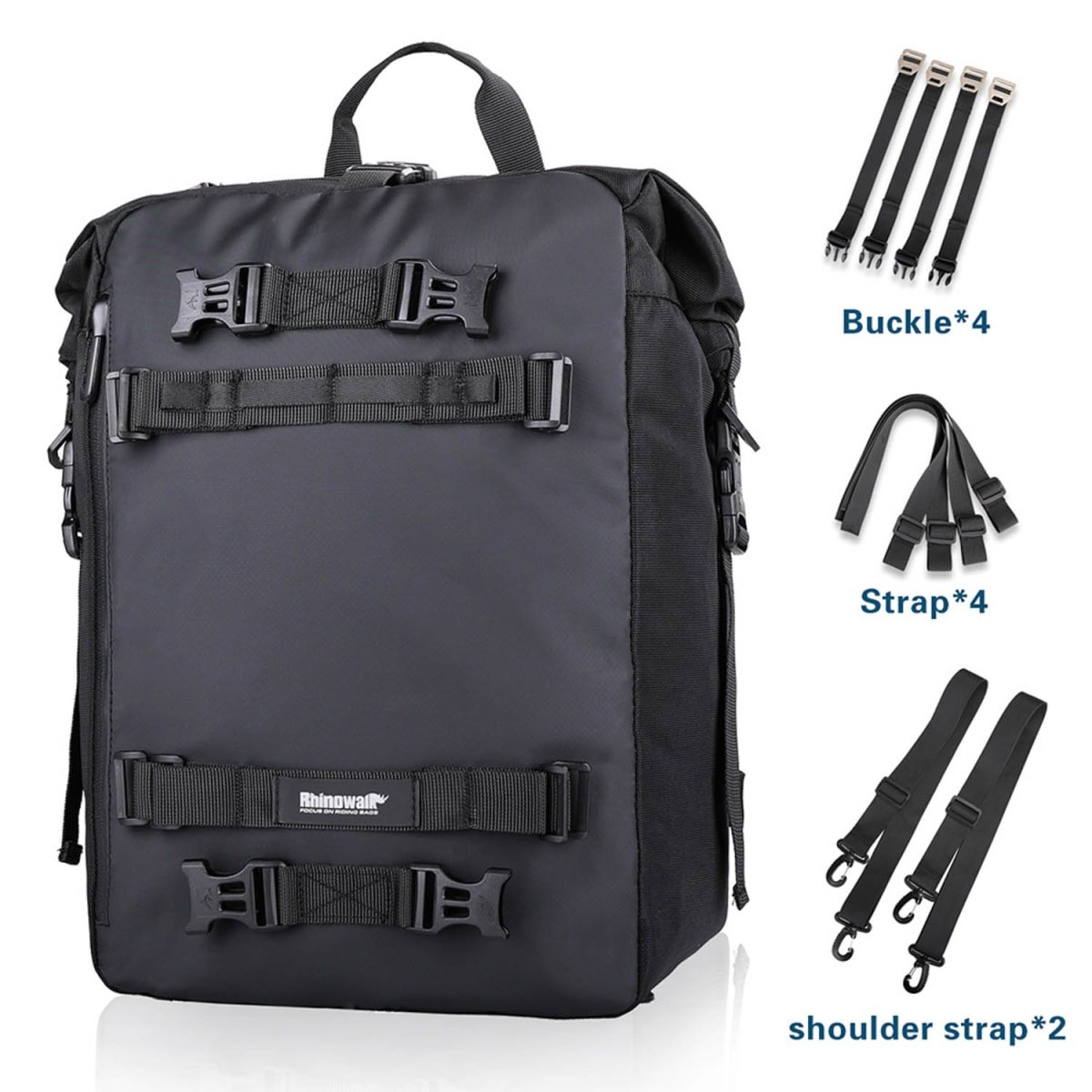 Bolso impermeable para moto rhinowalk mt21630 30 litros multi uso - Imagen 5