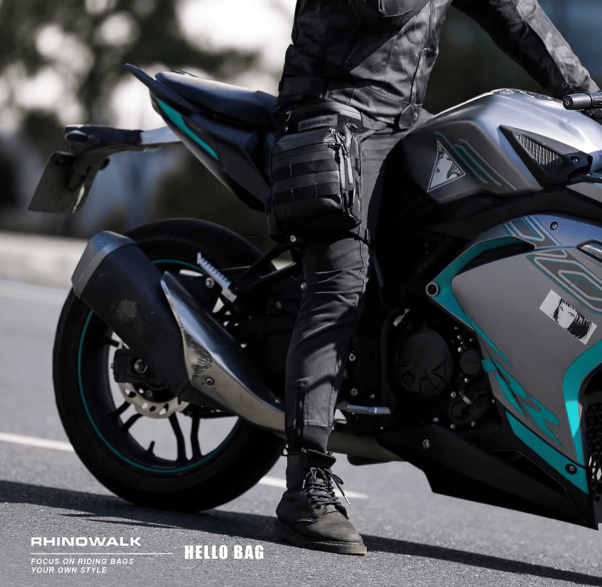 Muslera para moto Rhinowalk MT102 multifuncional 3 litros - Imagen 4