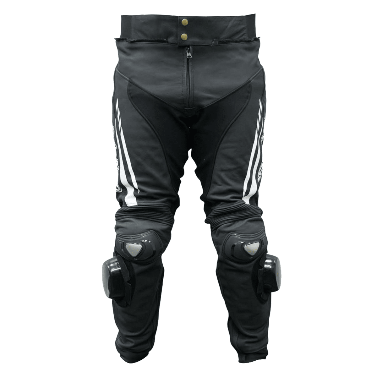 Pantalon moto armad gear steel cuero racing con sliders