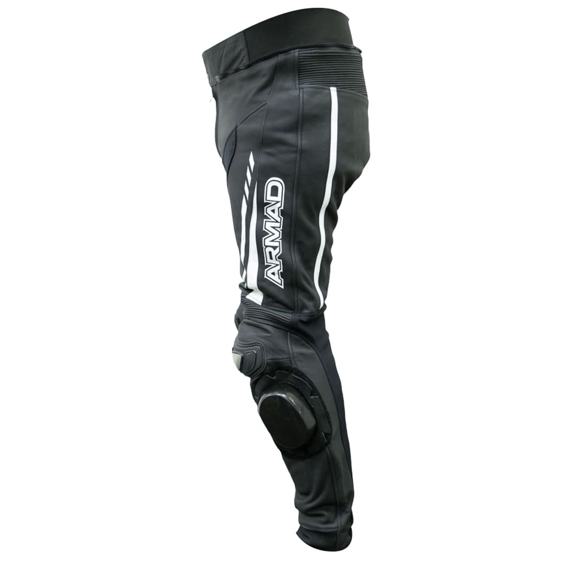 Pantalon moto armad gear steel cuero racing con sliders - Imagen 4