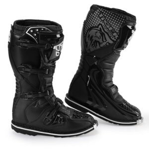 Botas para moto tiger racing tr-E001 negro motocross enduro