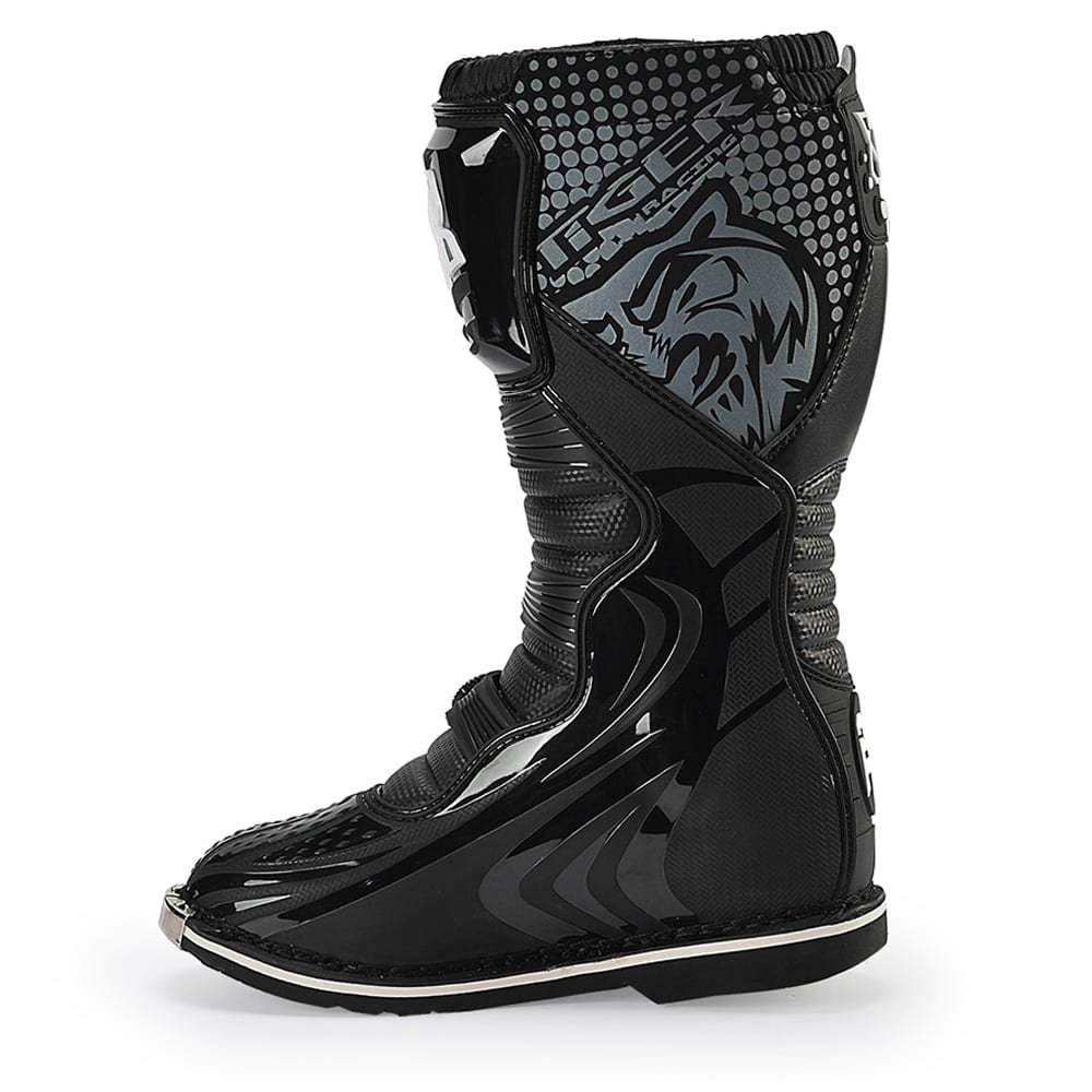 Botas para moto tiger racing tr-E001 negro motocross enduro - Imagen 4