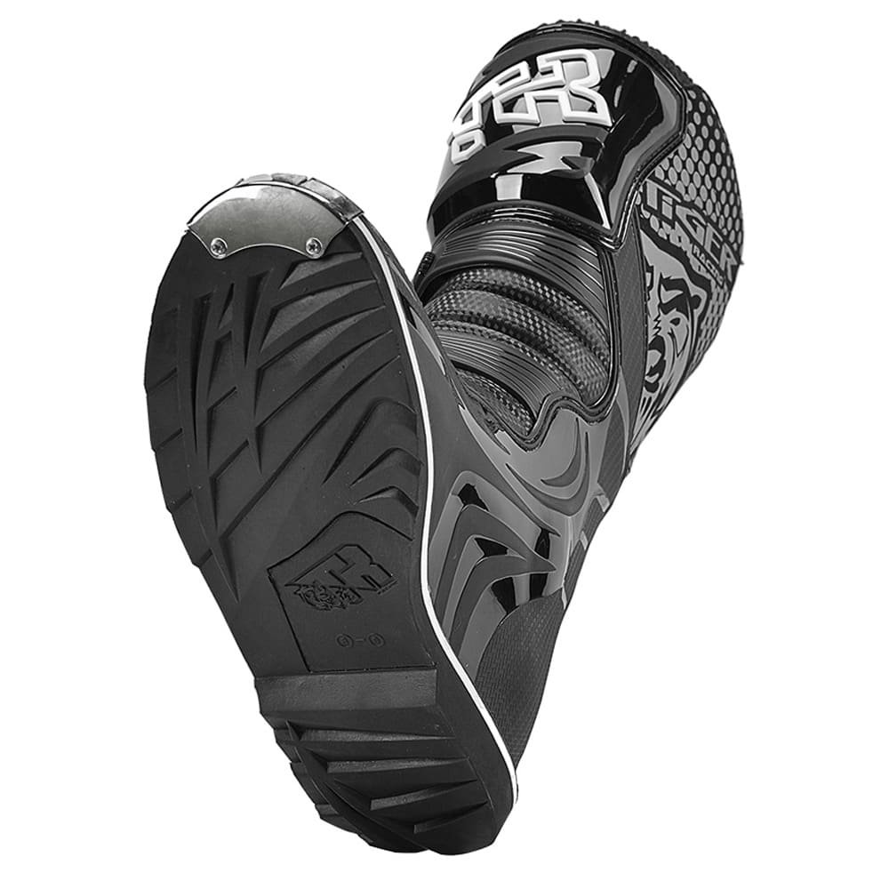 Botas para moto tiger racing tr-E001 negro motocross enduro - Imagen 5