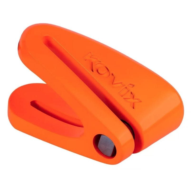 Candado De Disco Para Moto Kovix Kvz2 naranjo fluor 14mm Seguridad - Imagen 4