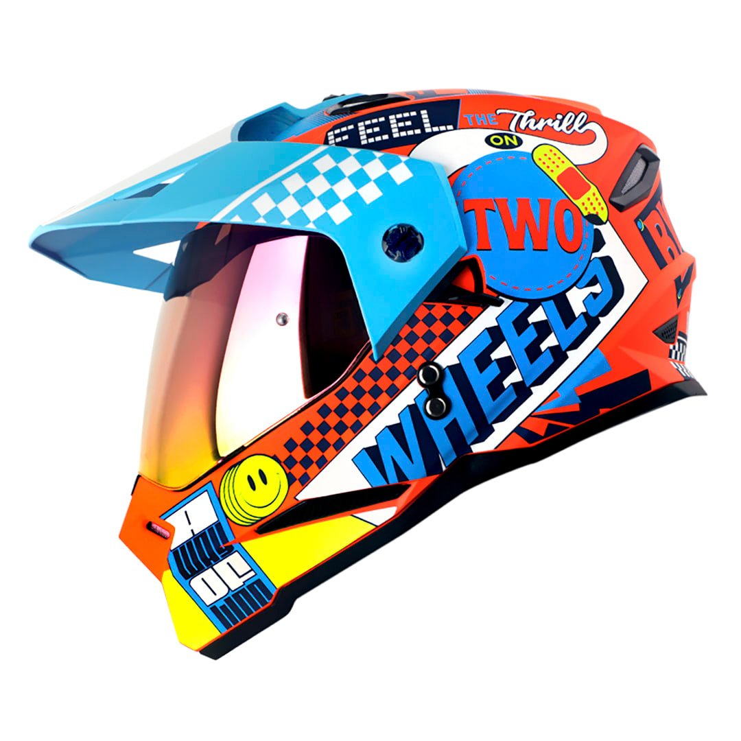 Casco moto hro mx-330dv bye bye nj.n az multipropósito