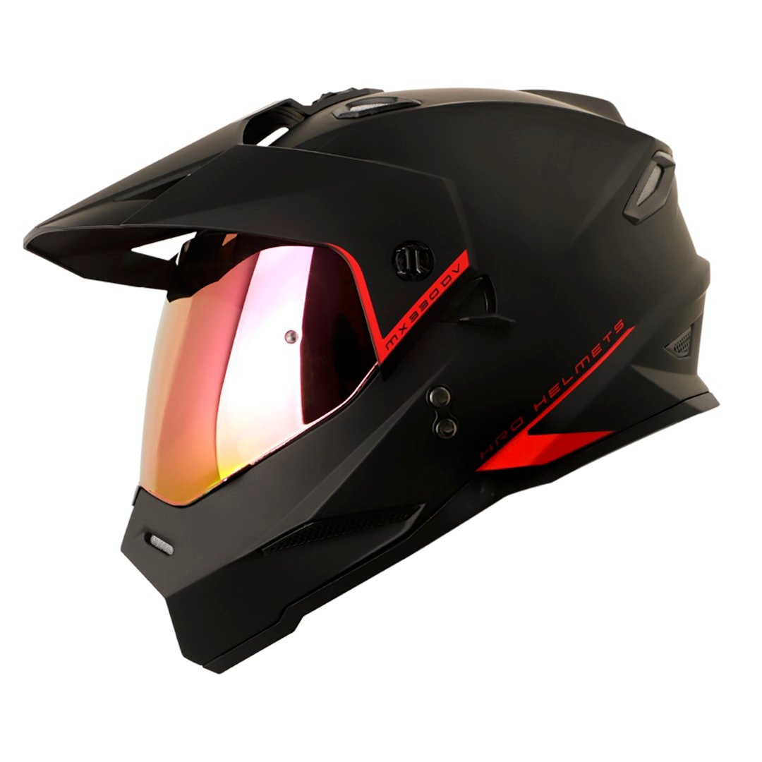 Casco moto hro mx-330dv solid ng mate rj multipropósito