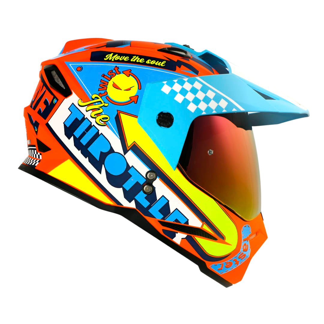 Casco moto hro mx-330dv bye bye nj.n az multipropósito - Imagen 3