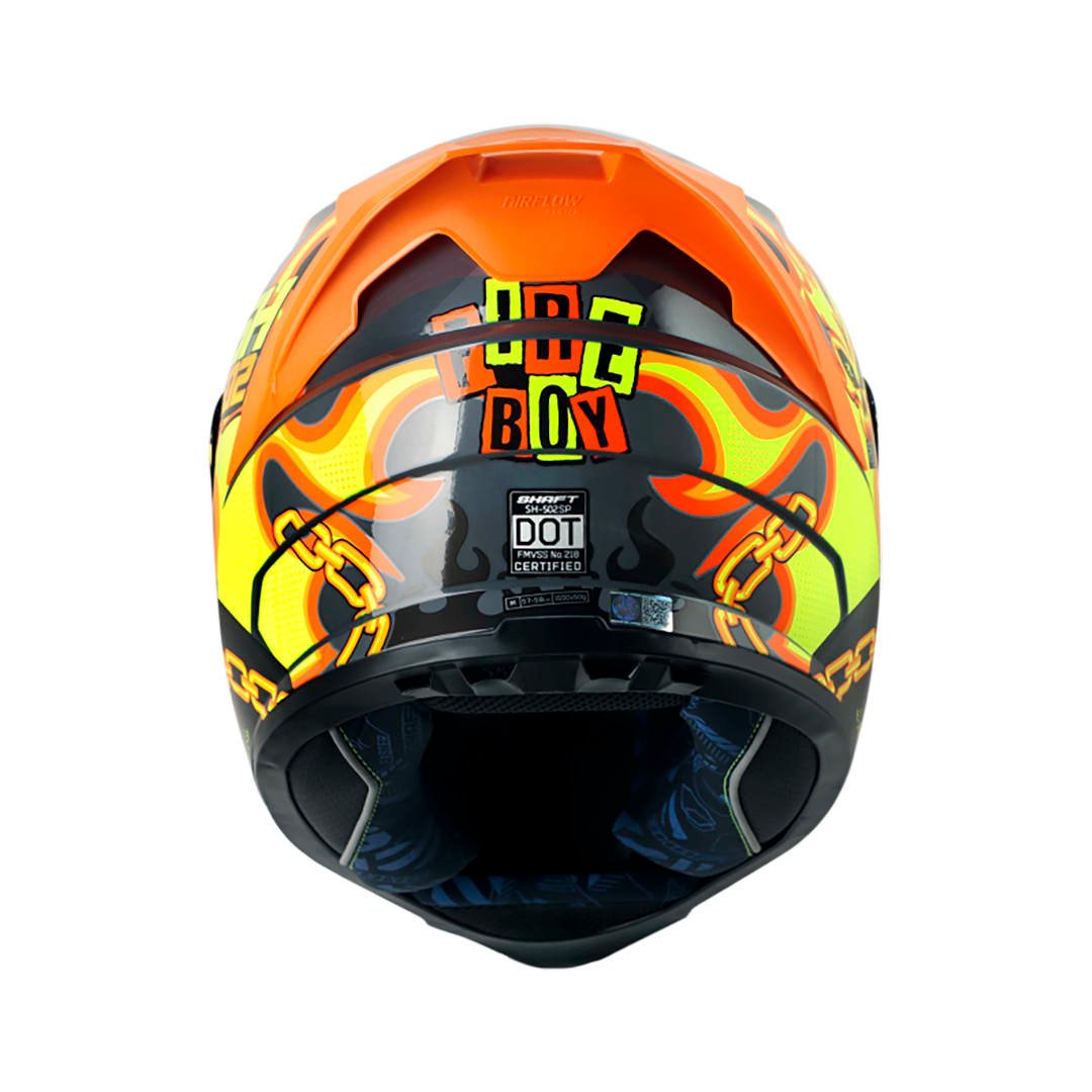 casco moto shaft 502sp fire boy gr nj.n integral normal dot acreditado (V/SV) - Imagen 3
