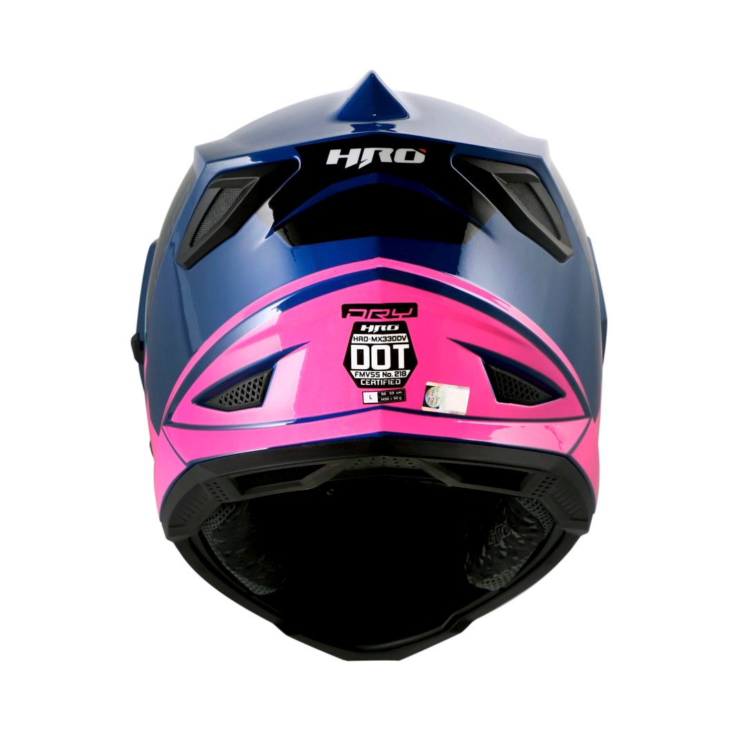 Casco moto hro mx-330dv dry az fc multipropósito - Imagen 3