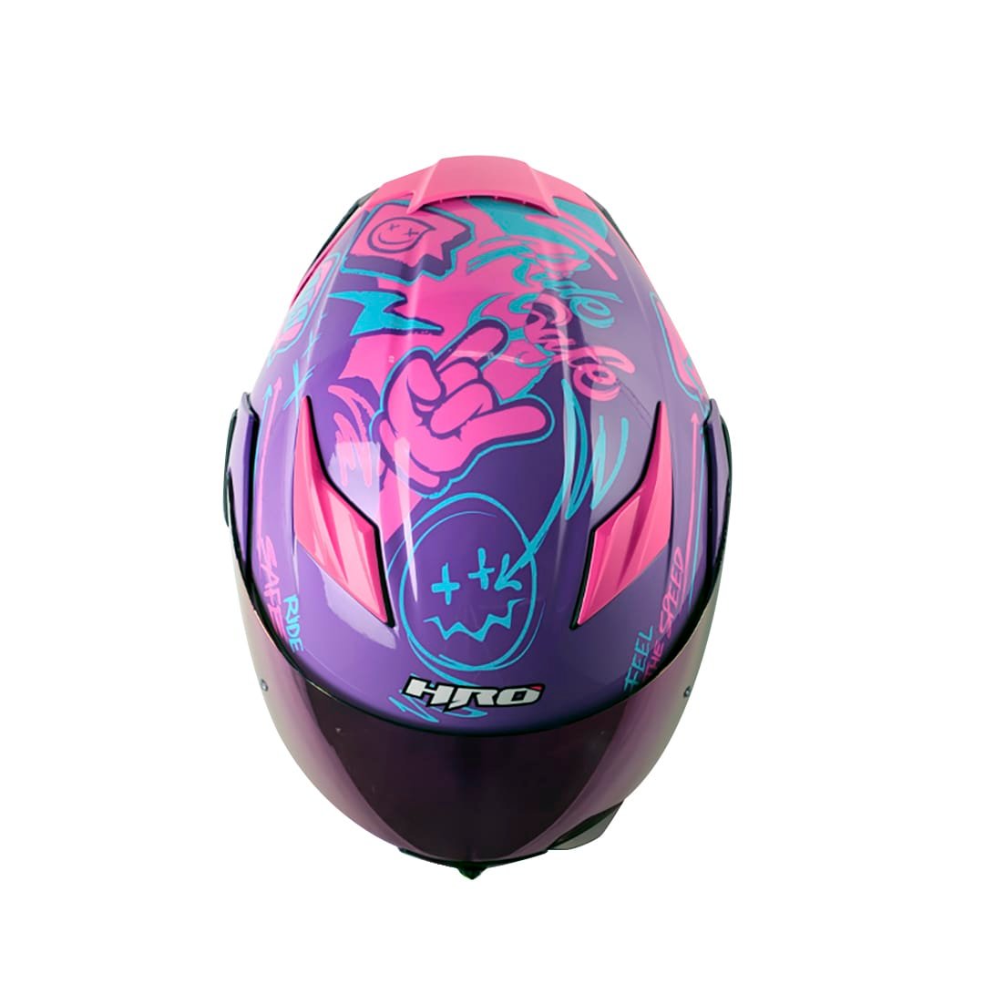 Casco Moto Hro 3400dv razor mr fc Abatible Sun Visor Certificación Dot - Imagen 5