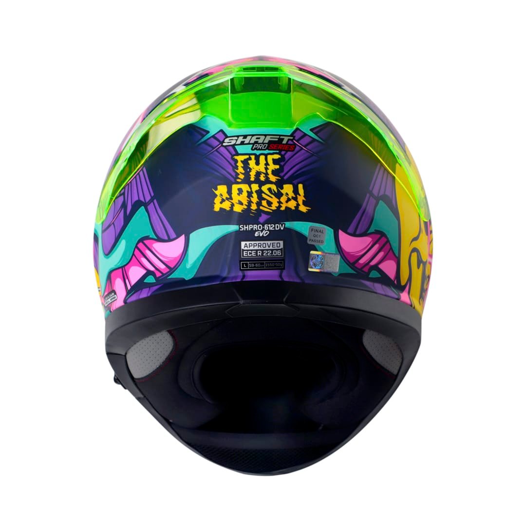 Casco moto shaft pro 612dv the abisal az mr integral con sun visor (V/SV) - Imagen 4
