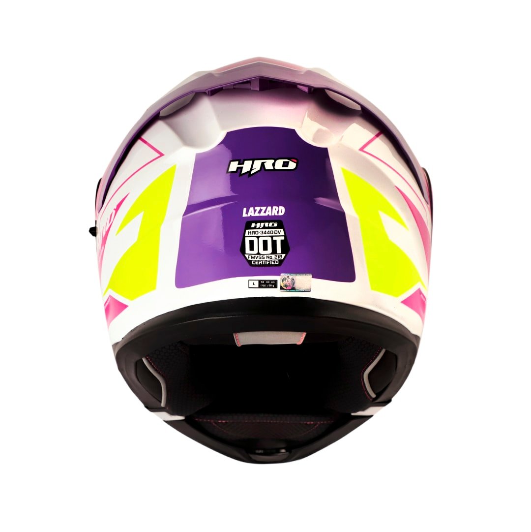 Casco Moto Hro 3440dv lazzard Abatible Sun Visor Certificación Dot - Imagen 3