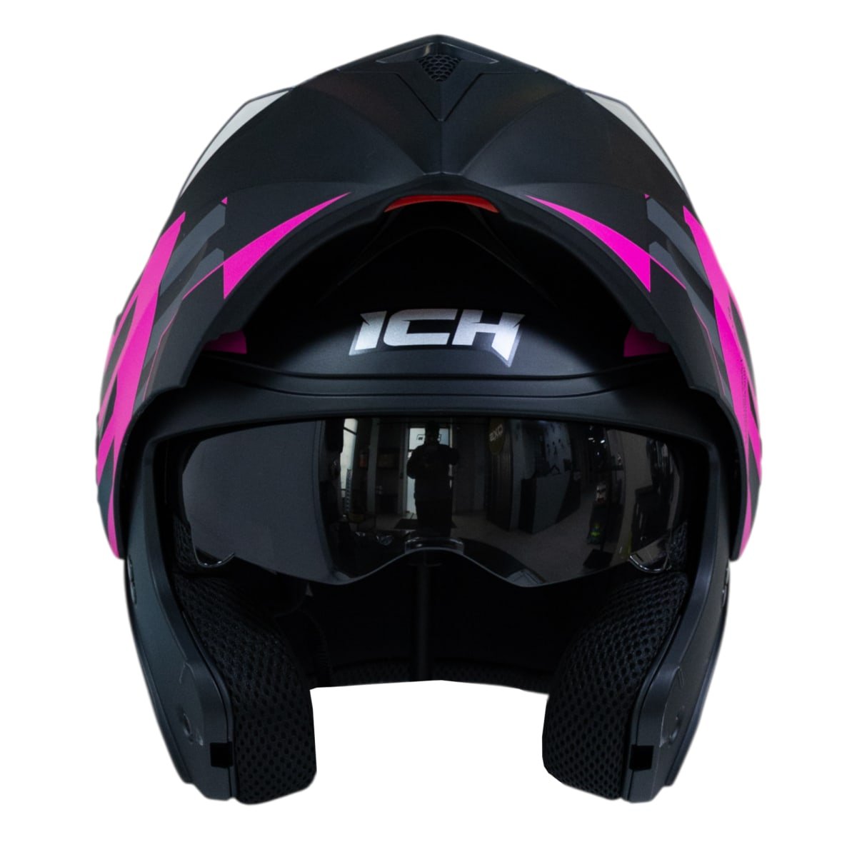 Casco moto ich 3110 cicu fc abatible con sun visor certificación dot 3cv - Imagen 3