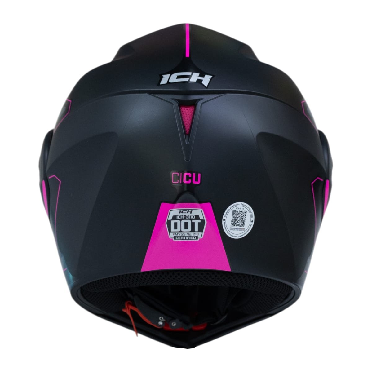 Casco moto ich 3110 cicu fc abatible con sun visor certificación dot 3cv - Imagen 9