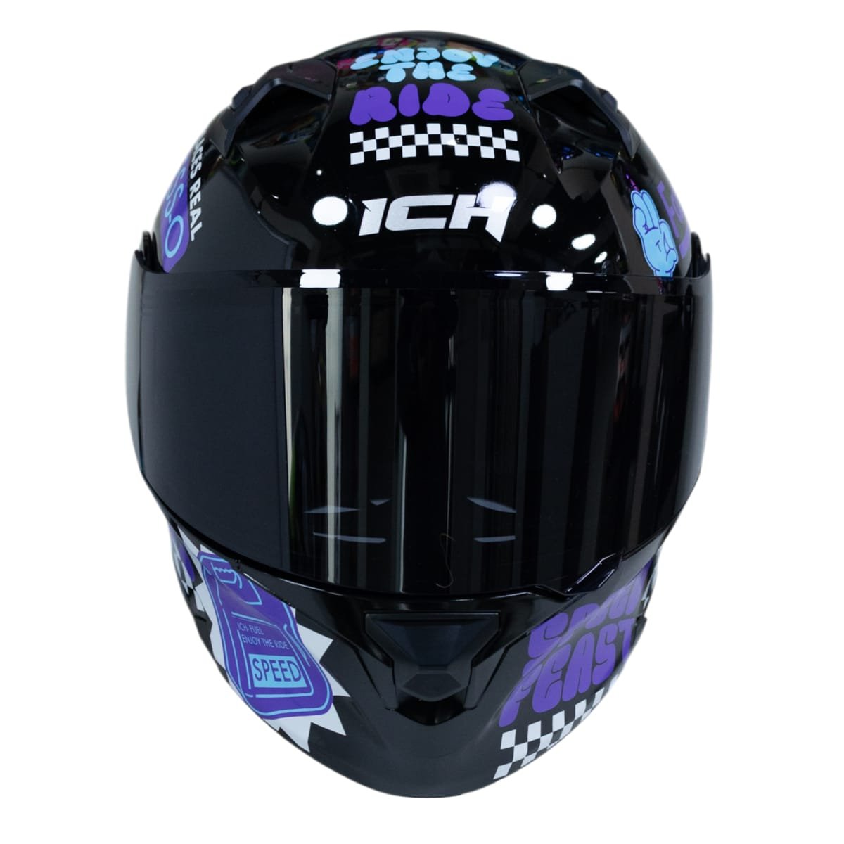 Casco moto ich 3120 fifties brillo mr sm abatible con sun visor certificación dot 3cv - Imagen 6
