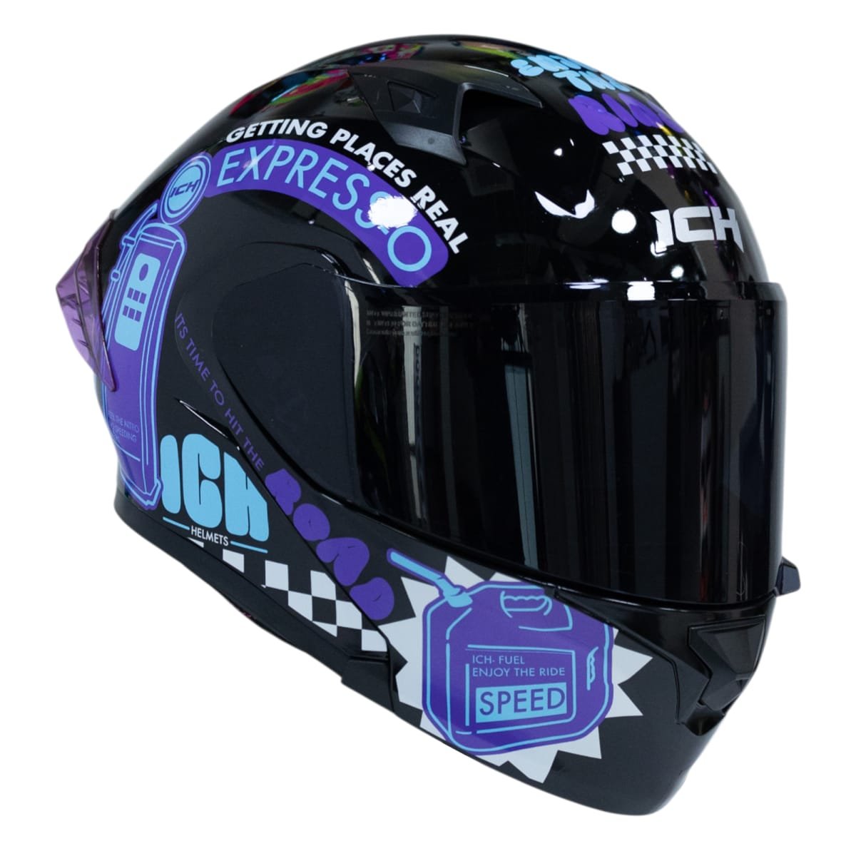Casco moto ich 3120 fifties brillo mr sm abatible con sun visor certificación dot 3cv - Imagen 7