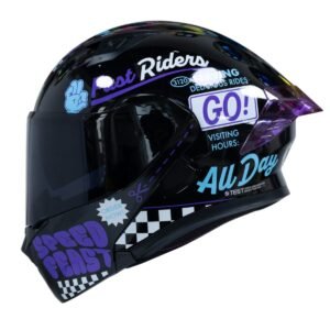 Casco moto ich 3120 fifties brillo mr sm abatible con sun visor certificación dot 3cv