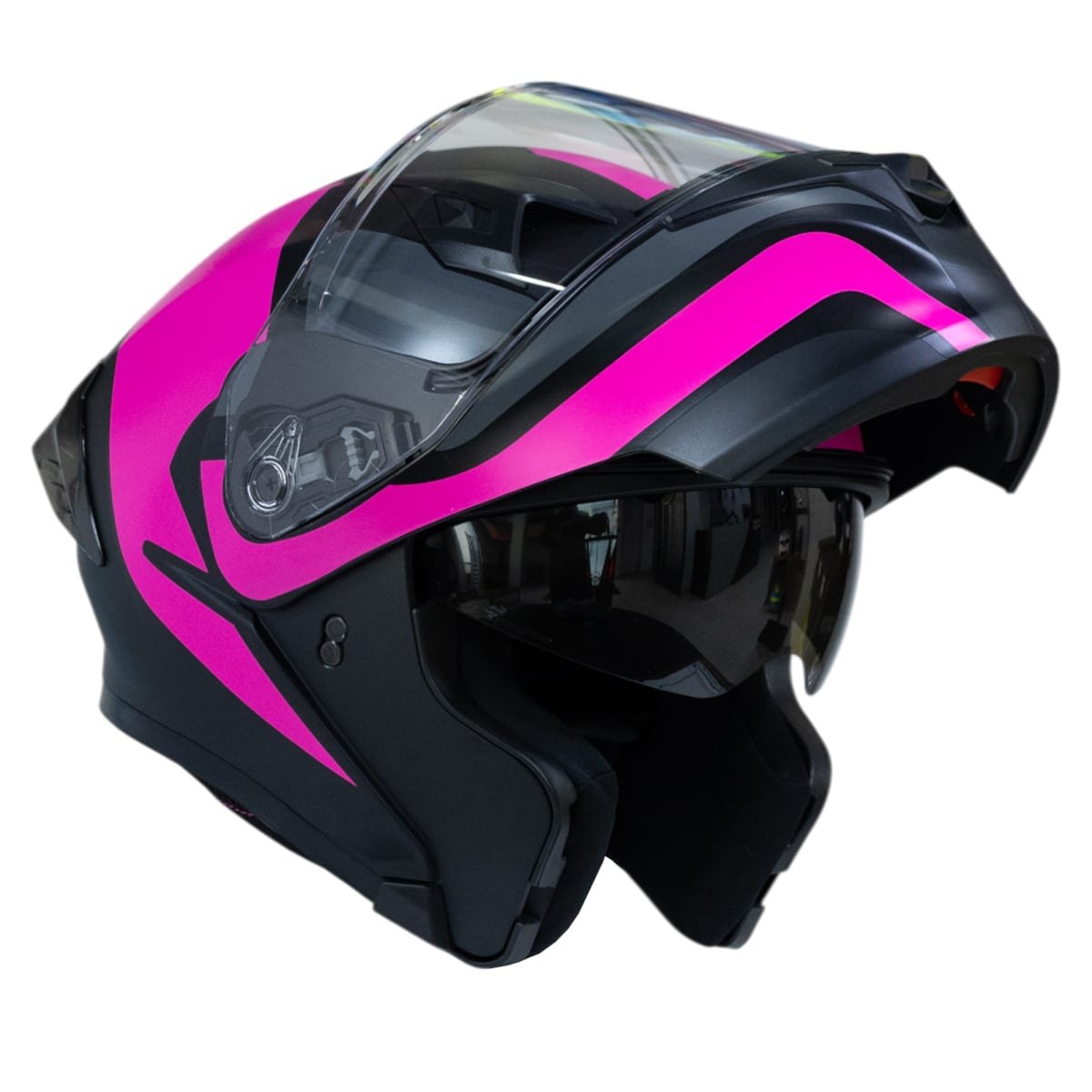 Casco moto ich 3120 further mate fc abatible con sun visor certificación dot 3cv - Imagen 4