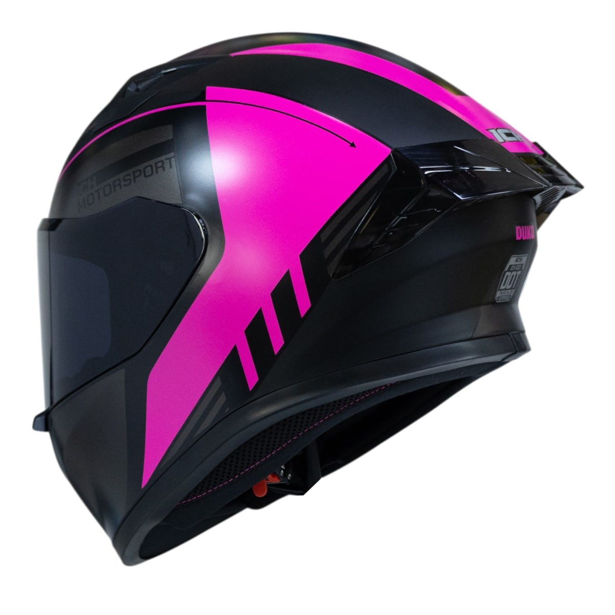 Casco moto ich 503 duko mate fc sm integral certificación dot qr - Imagen 5