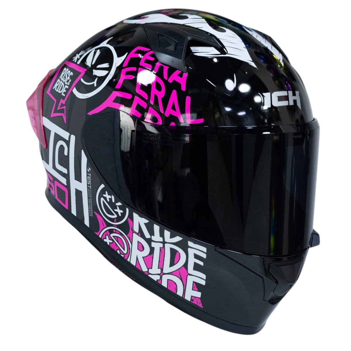 Casco moto ich 503 stay wild brillo fc sm integral certificación dot qr - Imagen 4