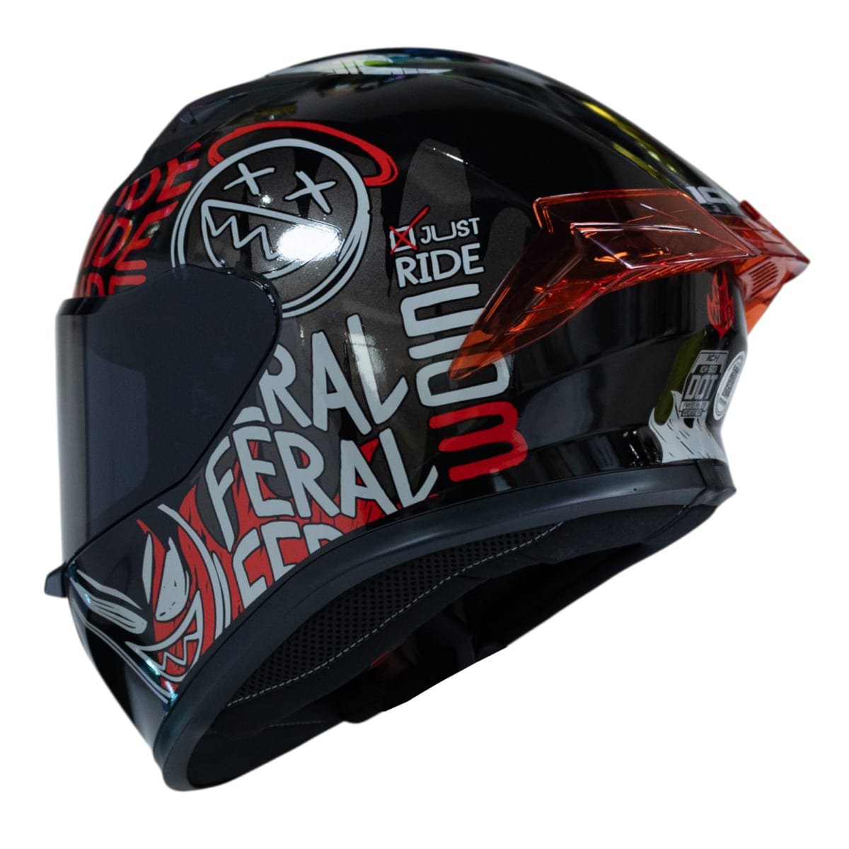 Casco moto ich 503 stay wild brillo rj sm integral certificación dot qr - Imagen 5