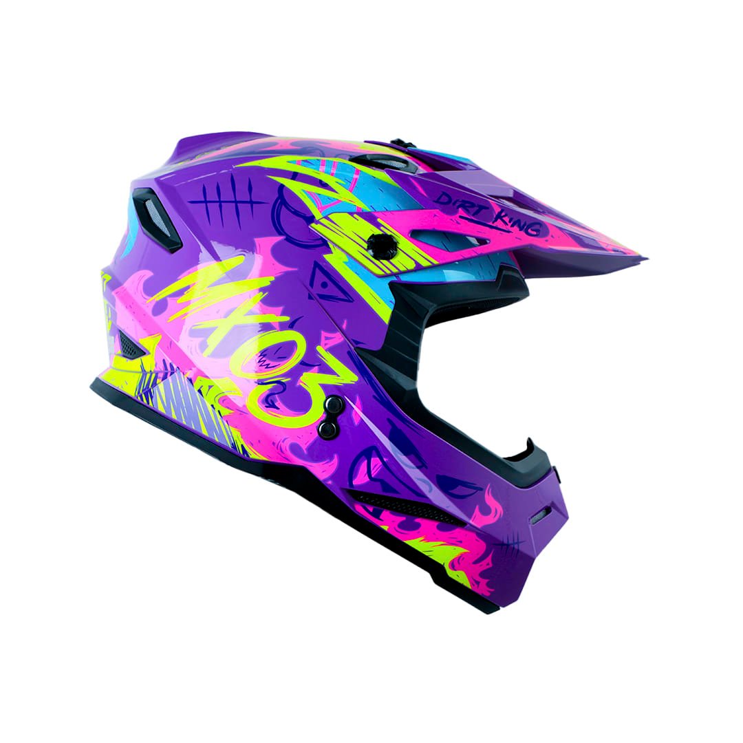 Casco moto hro MX-03 fire grunge mr fc enduro motocross offroad - Imagen 3