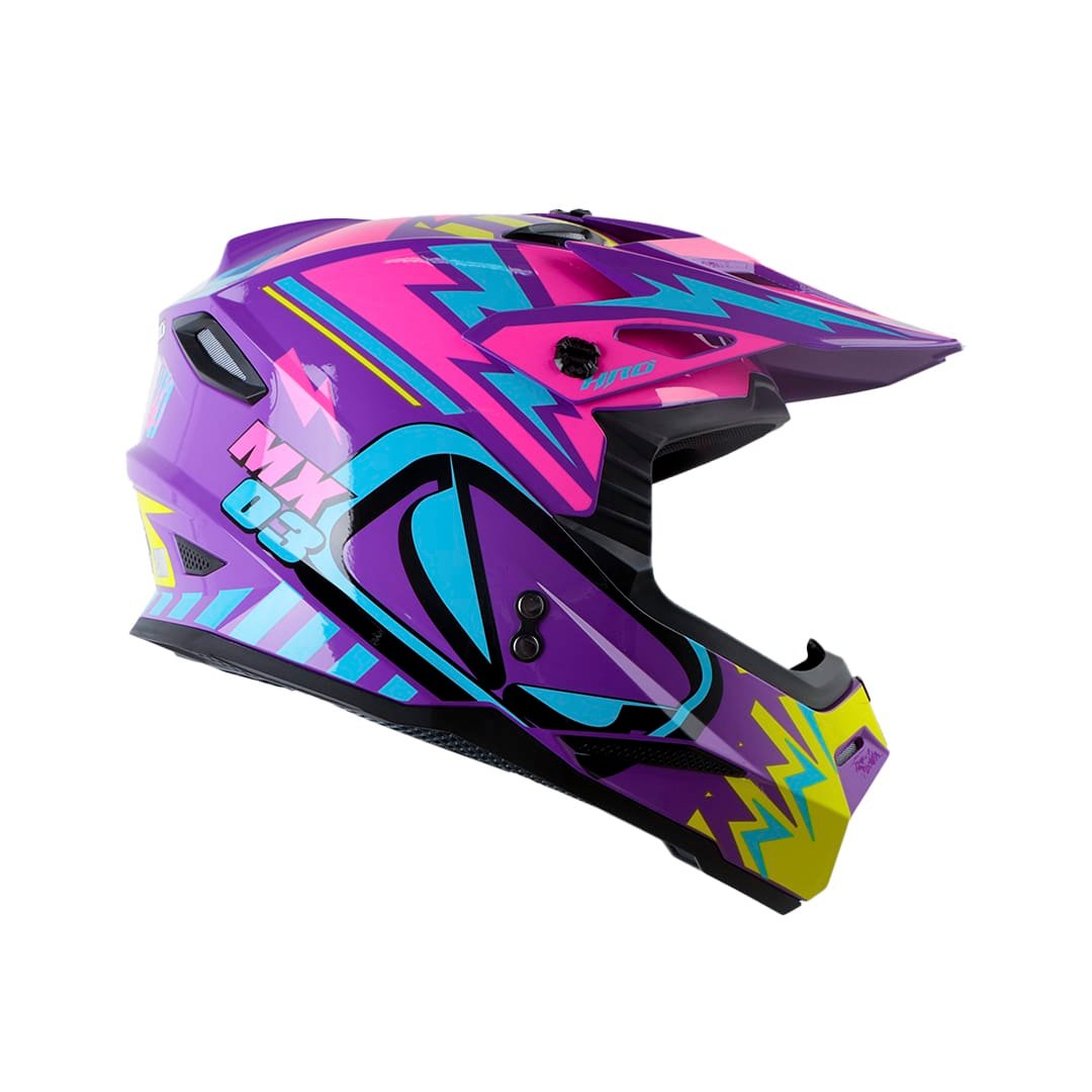 Casco moto hro MX-03 Scribble mr fc enduro motocross offroad - Imagen 3