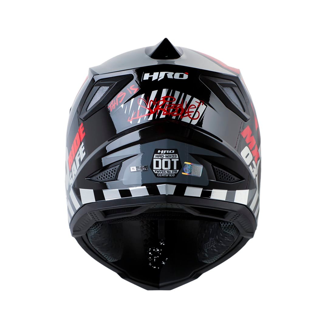 Casco moto hro MX-03 Scribble ng rj enduro motocross offroad - Imagen 4