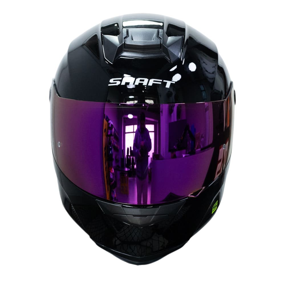 casco moto shaft 502sp solid ng morado integral normal dot acreditado - Imagen 3