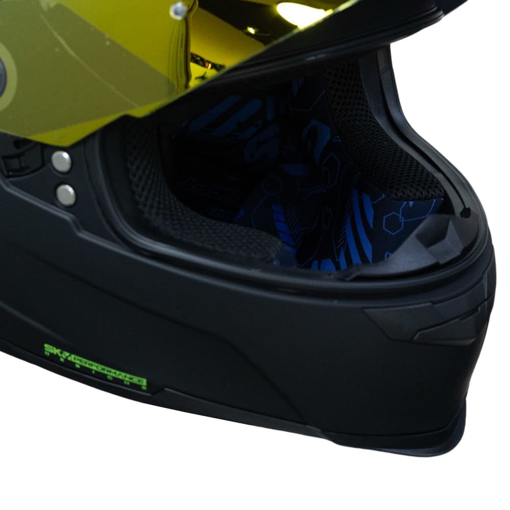 casco moto shaft 502sp solid ng neon yellow integral normal dot acreditado - Imagen 6