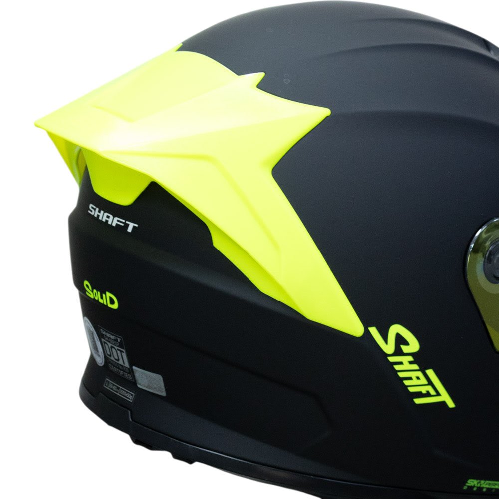 casco moto shaft 502sp solid ng neon yellow integral normal dot acreditado - Imagen 9