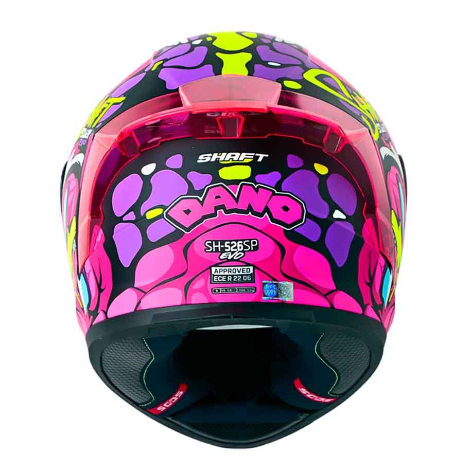 CASCO MOTO SHAFT 526SP EVO DANO ROSA INTEGRAL - Imagen 3