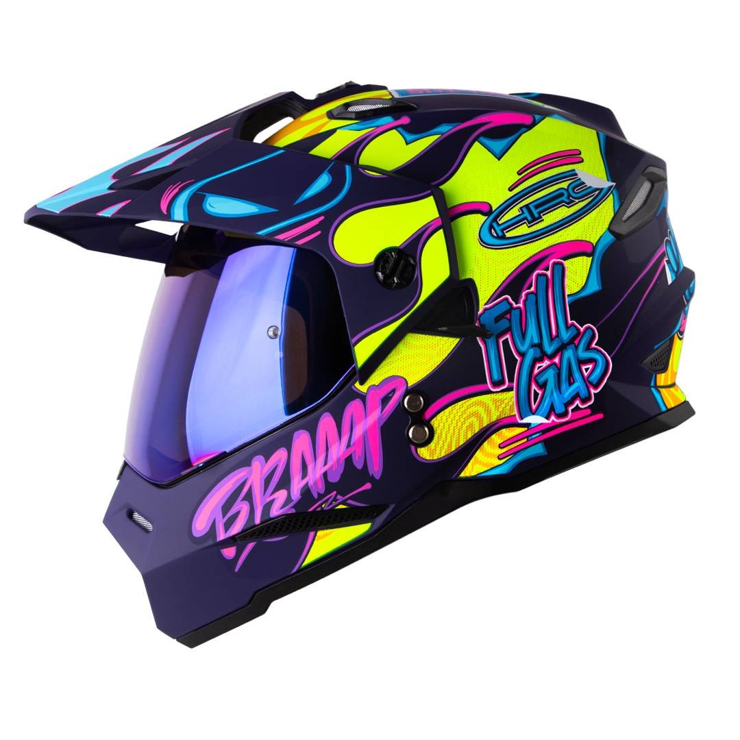 Casco moto hro mx-330dv stay wild am.n fc multiproposito