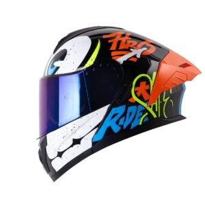 Casco moto hro 3480dv letter face ng nj.n abatible con sun visor dot