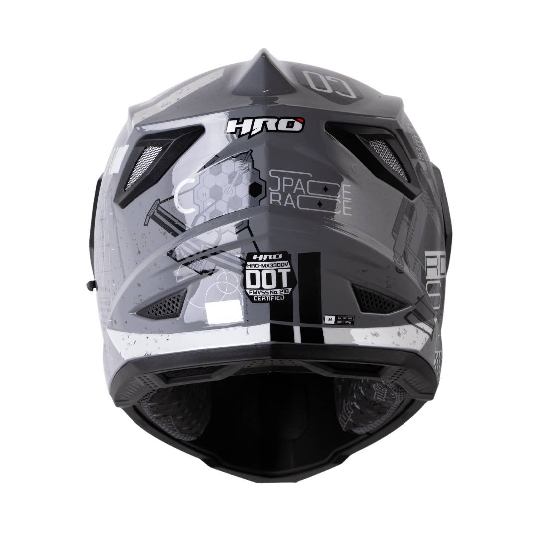 Casco moto hro mx-330dv space race gr.os gr multiproposito - Imagen 3