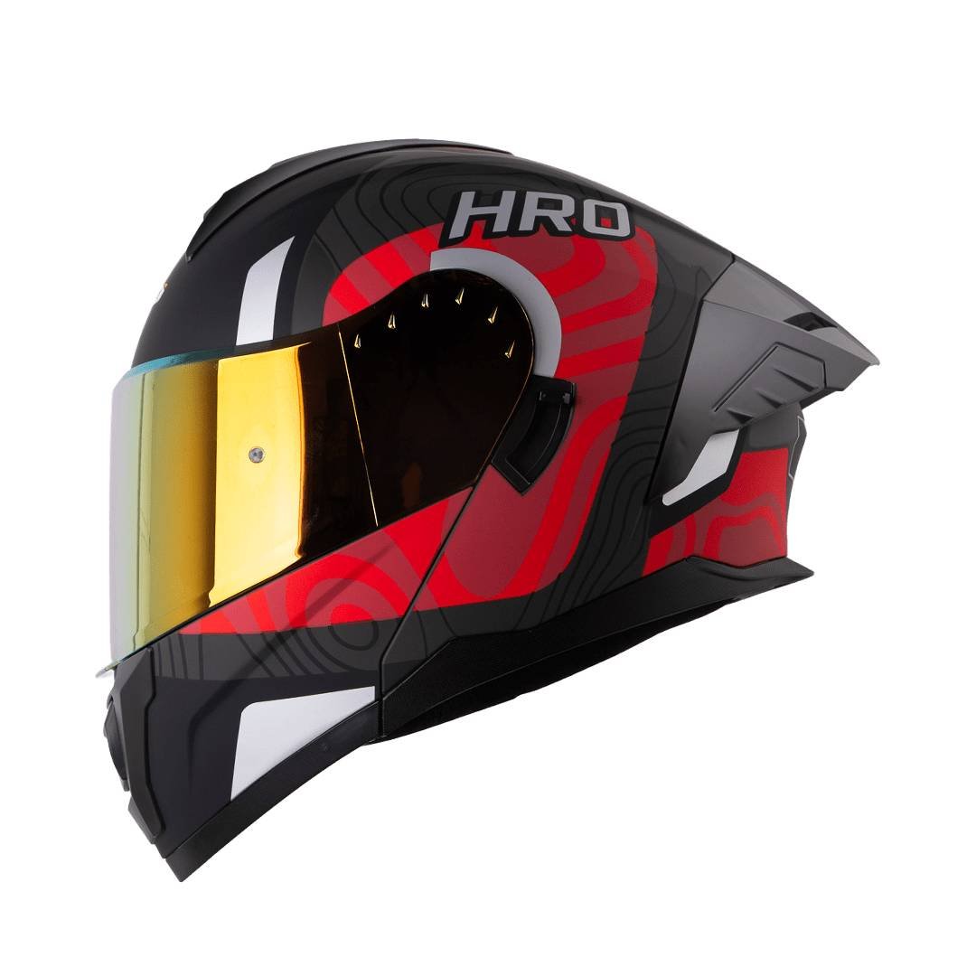 Casco moto hro 3480dv terral ng rj abatible con sun visor dot