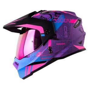 Casco moto hro mx-330dv space race mr fc multiproposito