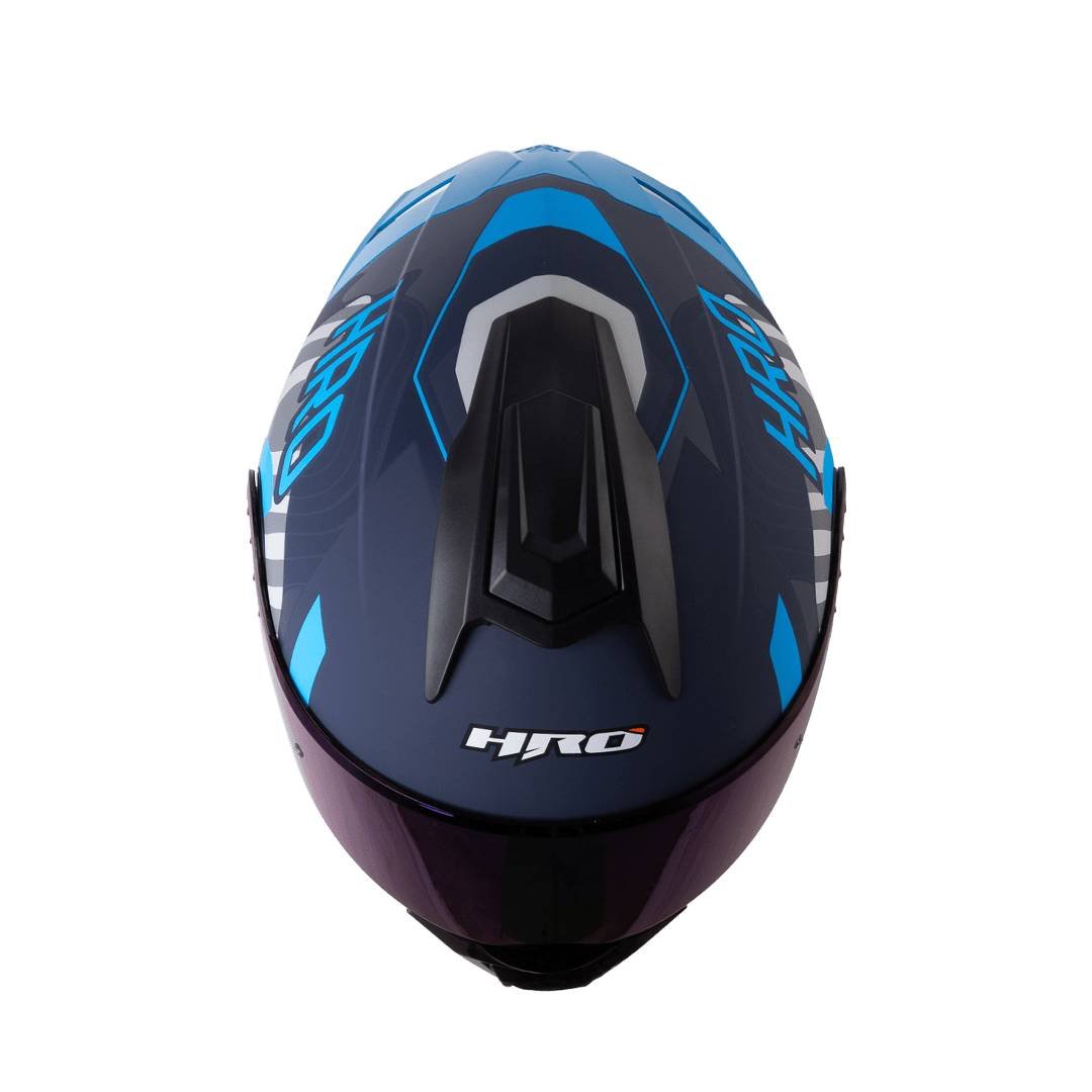 Casco moto hro 3480dv terral az.os gr abatible con sun visor dot - Imagen 3