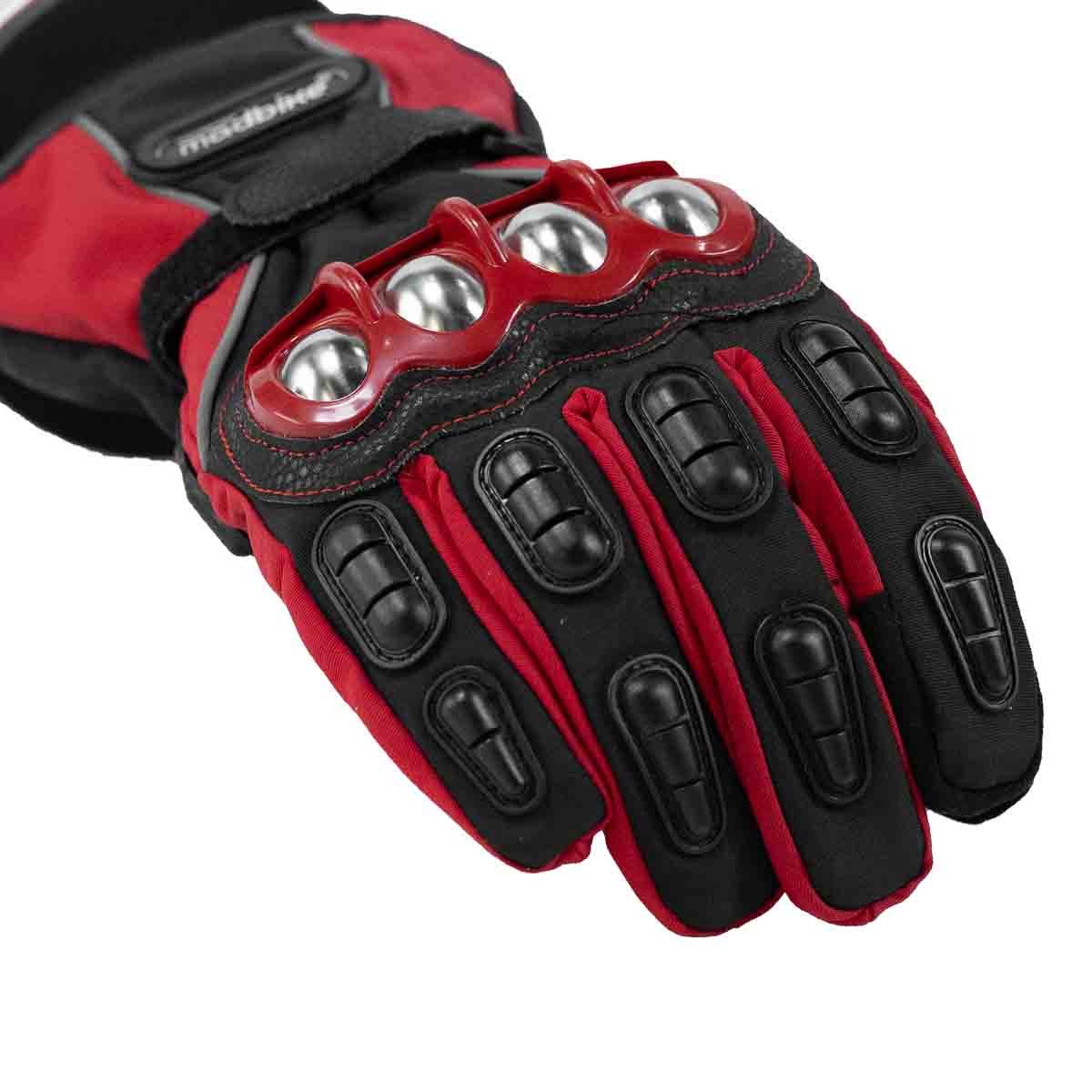 Guantes para moto largos madbike mad15s con protecciones touch invierno rj - Imagen 3
