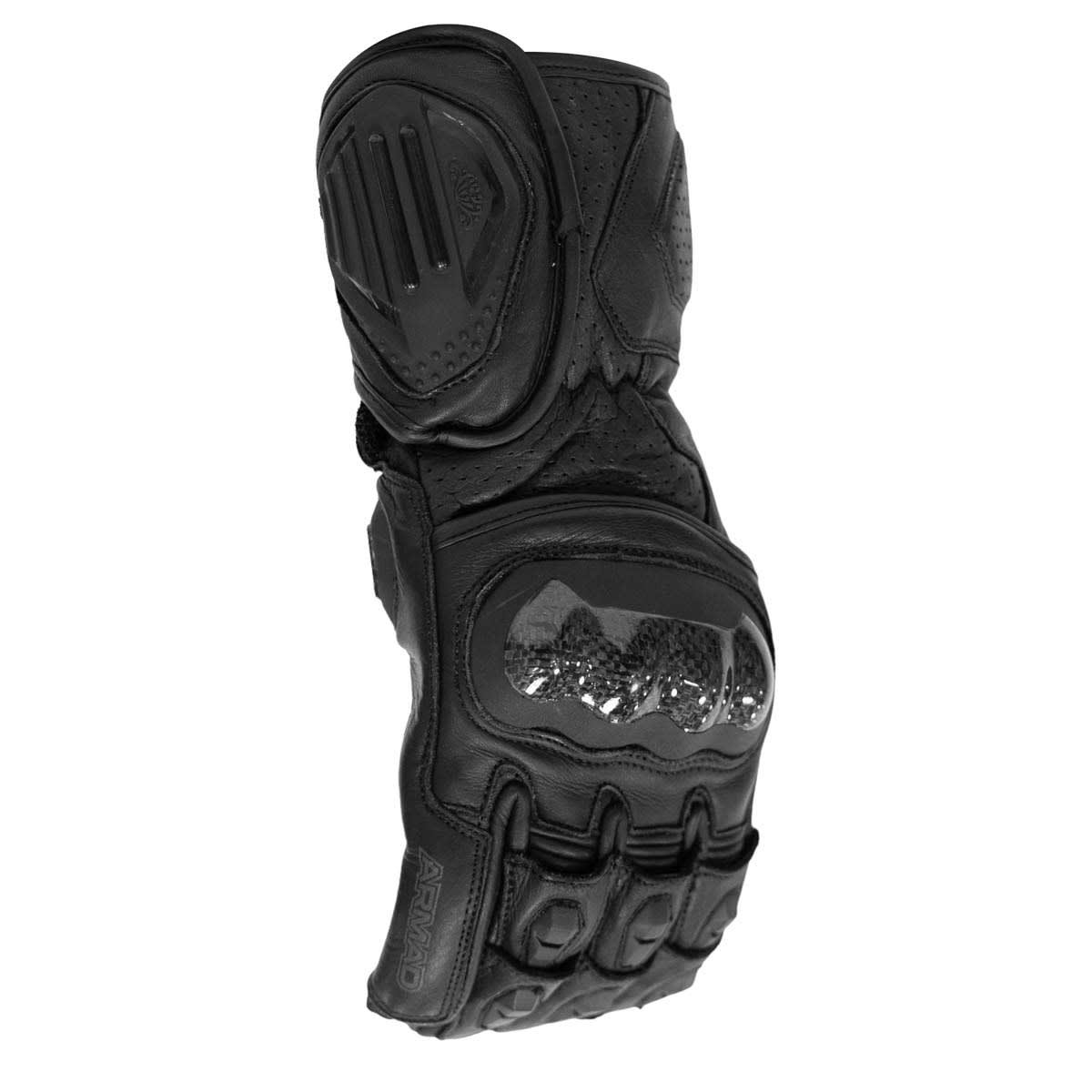 Guantes para moto armad gear range cuero largos - Imagen 3