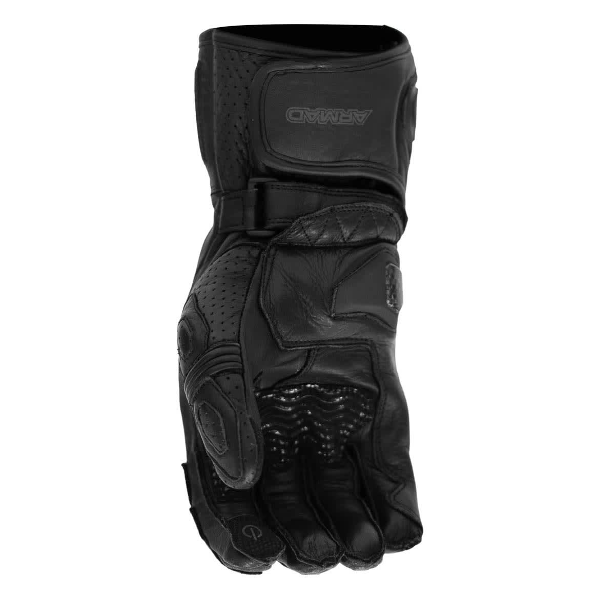 Guantes para moto armad gear range cuero largos - Imagen 4