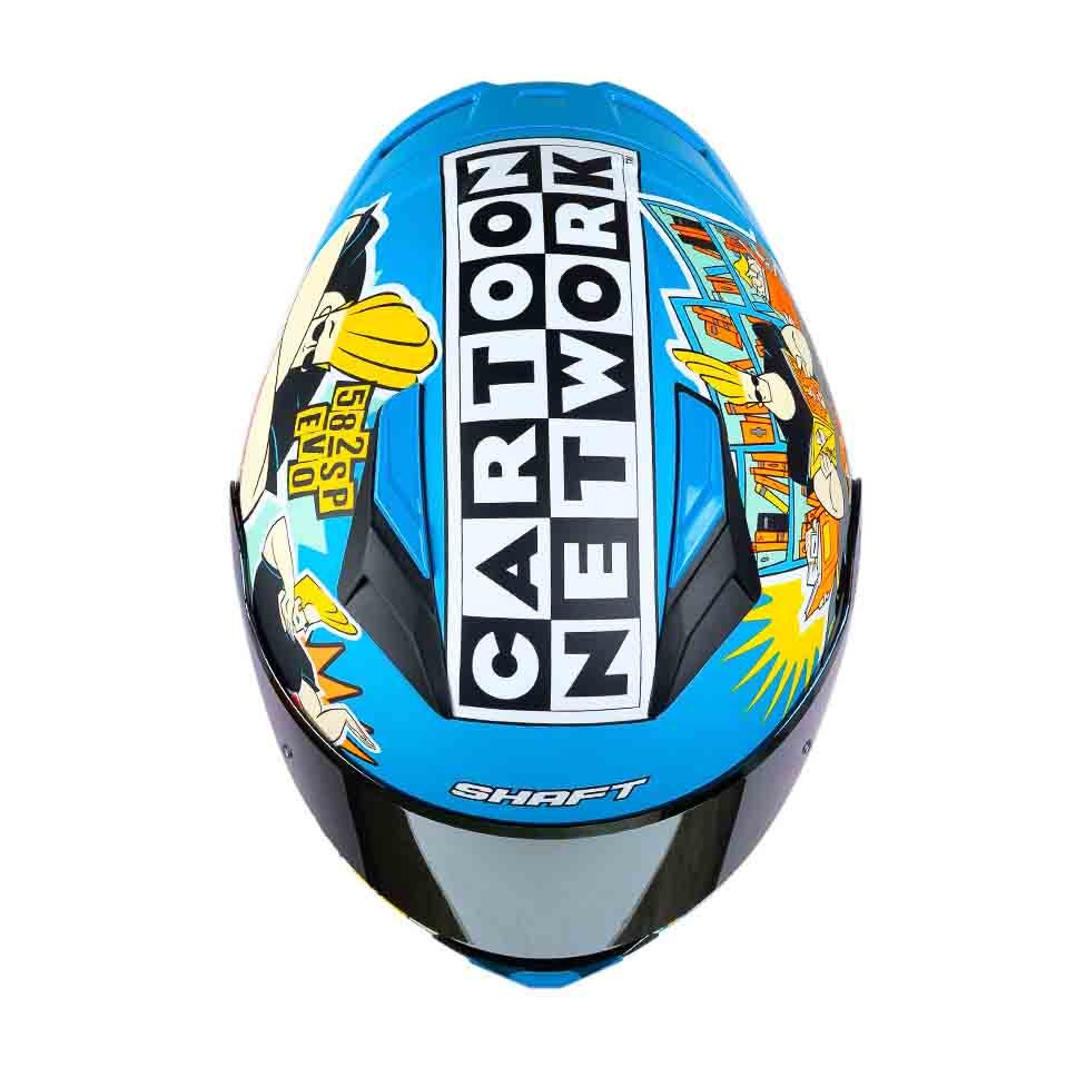Casco moto shaft 582sp evo Johnny Bravo az integral Edicion Limitada Cartoon Network - Imagen 5