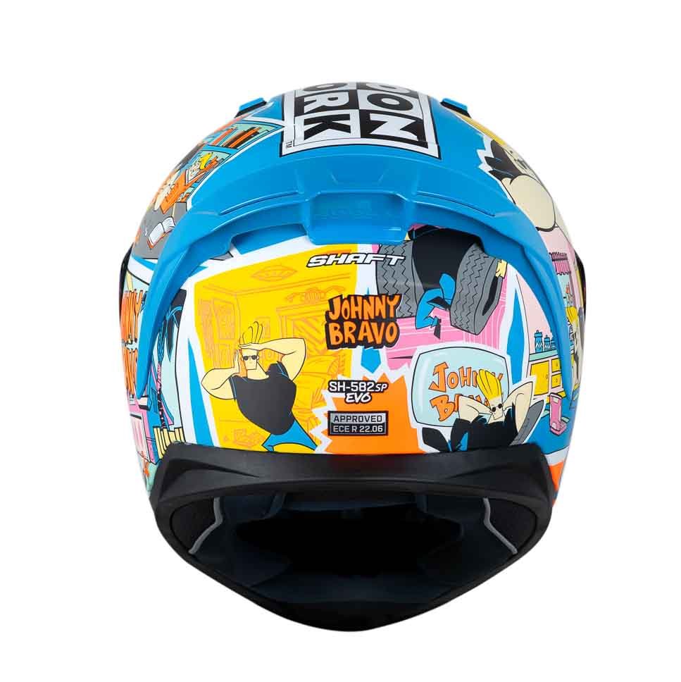 Casco moto shaft 582sp evo Johnny Bravo az integral Edicion Limitada Cartoon Network - Imagen 6