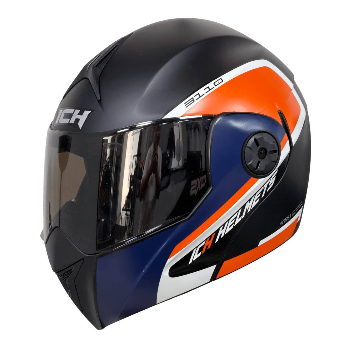 Casco moto ich 3110 xpacer nj abatible con sun visor certificación