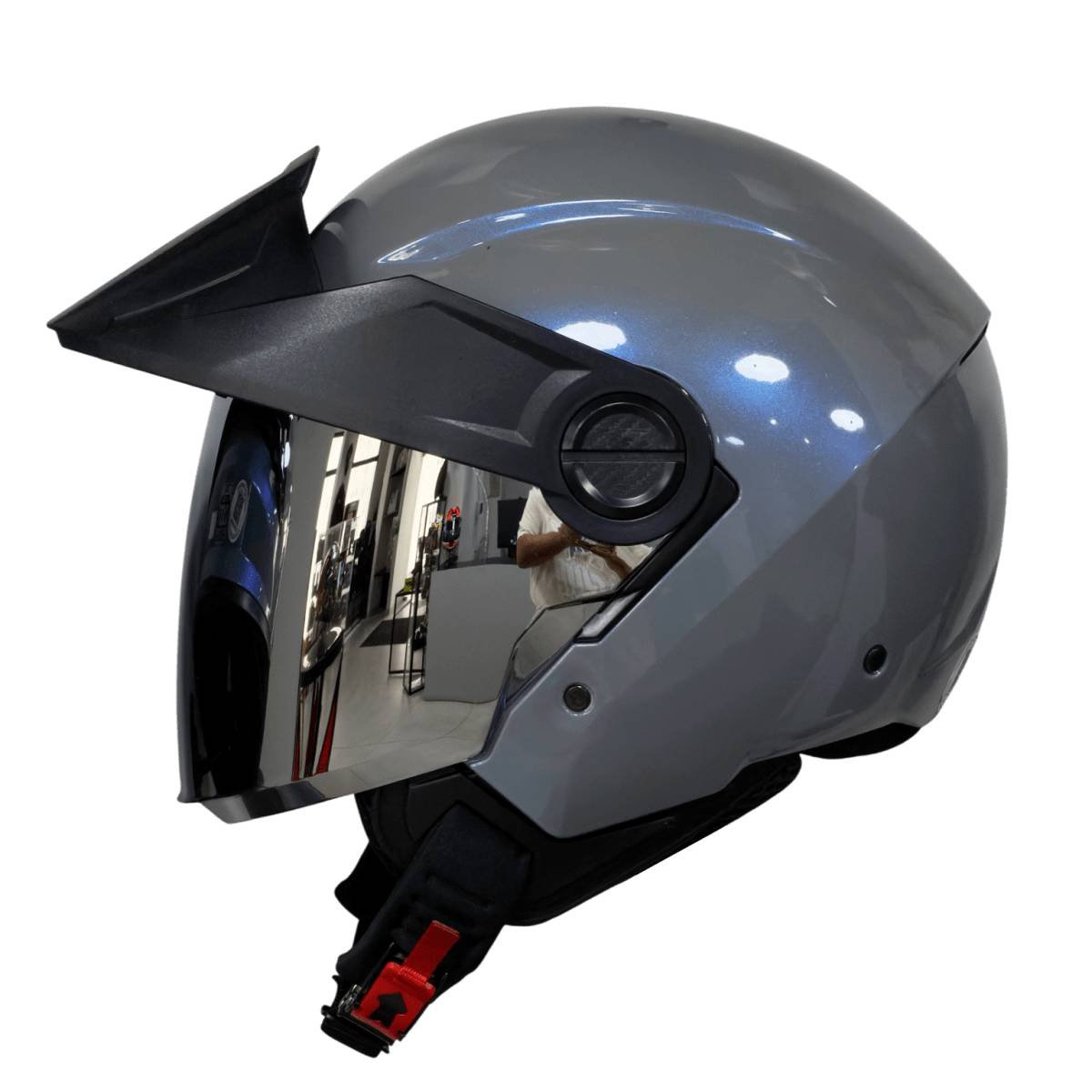 Casco moto ich 102 camaleon gr abierto con viscera urbano