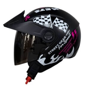 Casco moto ich 102 fuel racer fc abierto con viscera urbano
