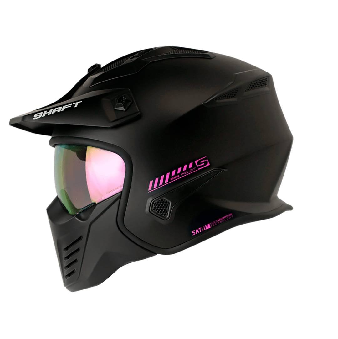 Casco moto shaft 225 pilot solid ng fc abierto
