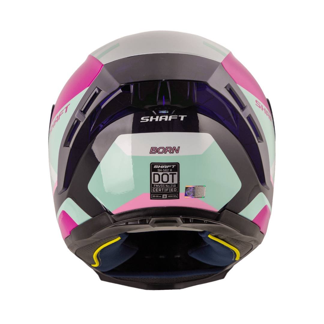 Casco moto shaft 562r born turq fc integral - Imagen 3